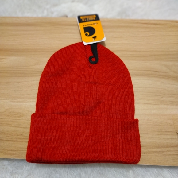 Carhartt Red Knit Beanie Adult Unisex One Size Fits Most NWT - Picture 2 of 3